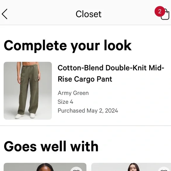 lululemon cotton blend cargo pants - Picture 4 of 4